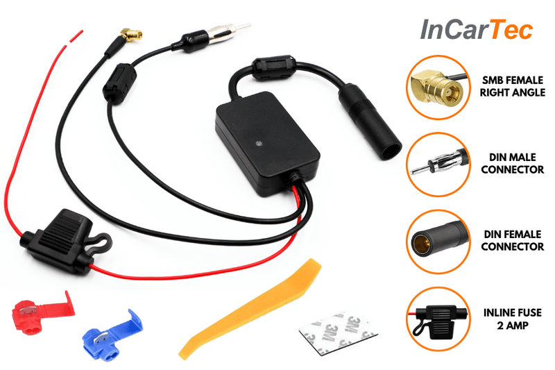 DIN to DAB & FM antenna aerial splitter