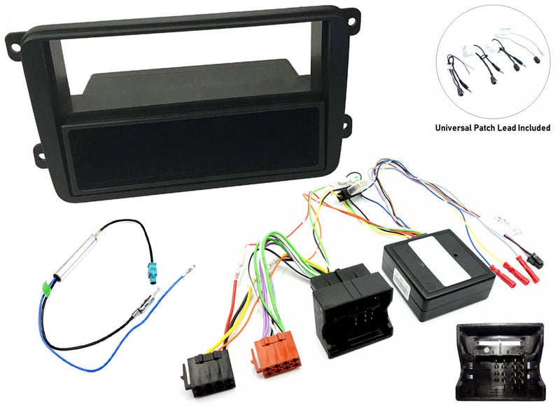 Volkswagen Single DIN stereo upgrade fitting kit (with steering wheel control) - FK-172-SWC.V2