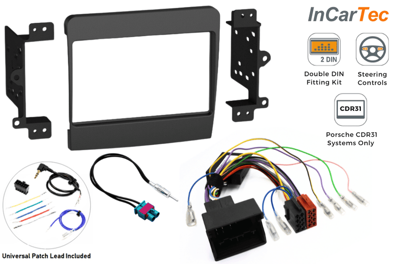 Porsche 911, Boxster, Cayman (2012-16) Double DIN stereo upgrade fitting kit (CDR31/ STANDARD AUDIO)