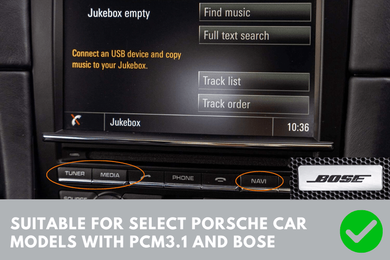 Porsche 911, Boxster, Cayman (2012-16) Double DIN stereo upgrade fitting kit (PCM3.1/ BOSE AUDIO)