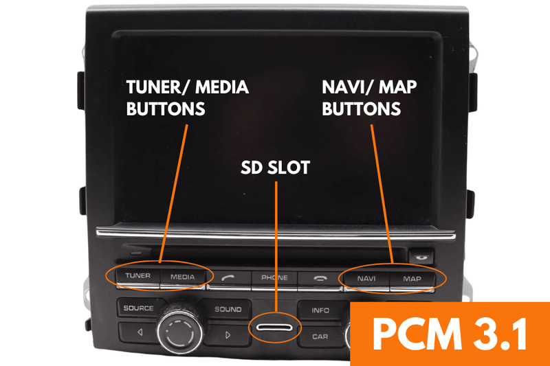 Porsche 911, Boxster, Cayman (2012-16) Double DIN stereo upgrade fitting kit (PCM3.1/ BOSE AUDIO)