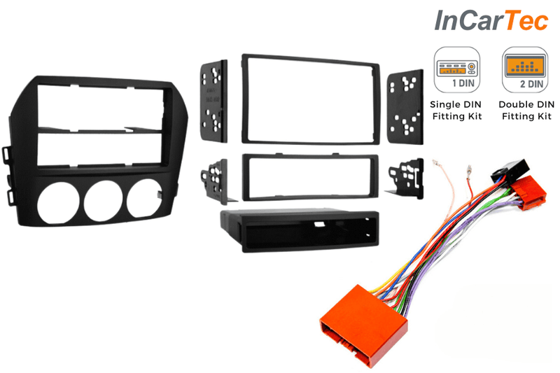 Mazda MX-5 (2005-2009) Single/Double DIN stereo upgrade fitting kit (WITHOUT STEERING CONTROLS)