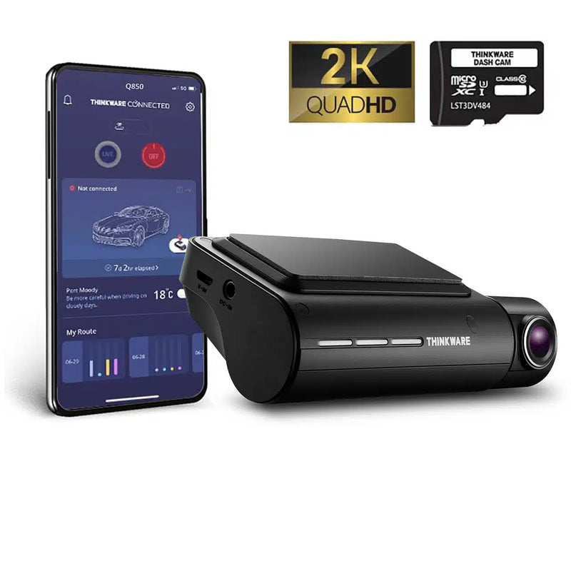 Thinkware Dash Cam Q850 2Ch 2K Front and Rear Dash Cam with Wifi Parking Mode