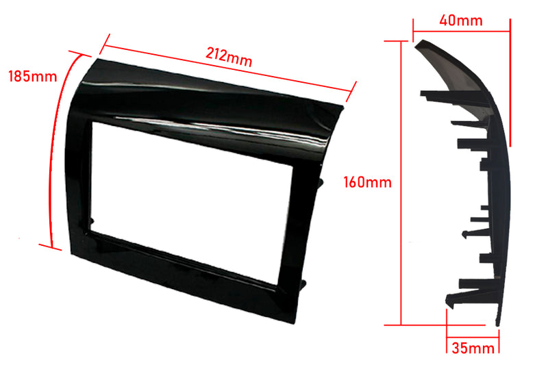 Fiat Ducato, Citroen Relay, Peugeot Boxer complete stereo upgrade fitting kit 2014 Gloss Black by InCarTec - CarAudioStuff