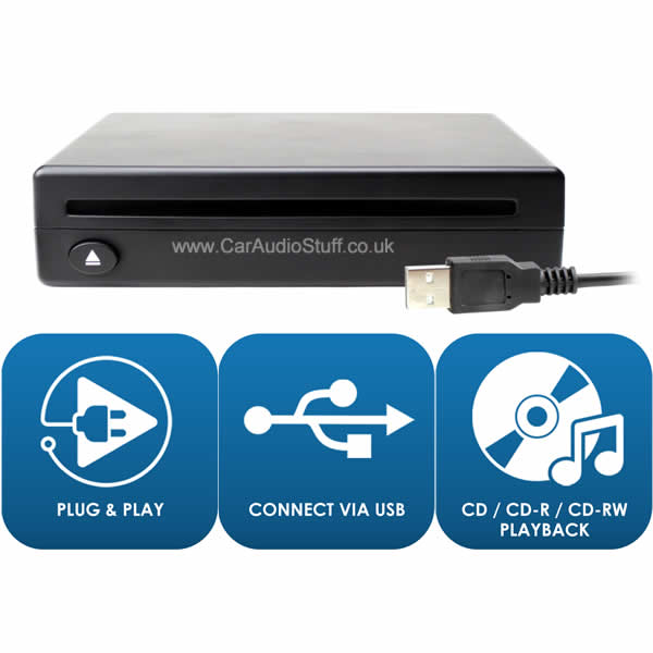 Portable CD Player for Car USB Universal External Car CD Player USB